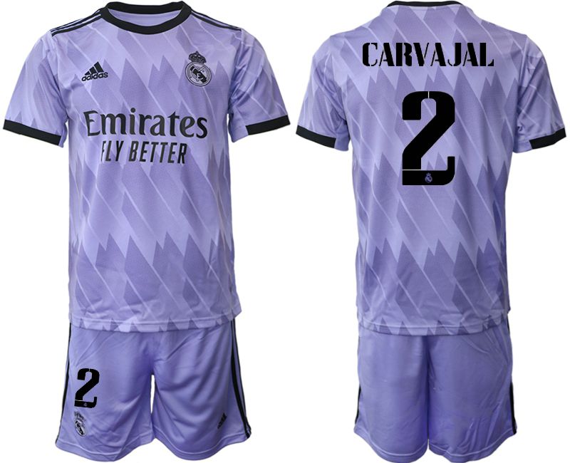 Men 2022-2023 Club Real Madrid away purple 2 Soccer Jersey